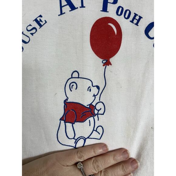 VTG 80s Winnie The Pooh Ringer T-Shirt “House At Pooh Corner” Jerzees Kids 6-8x - Picture 4 of 10